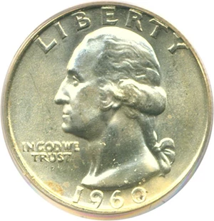 image for: 1960-D 25c PCGS MS66