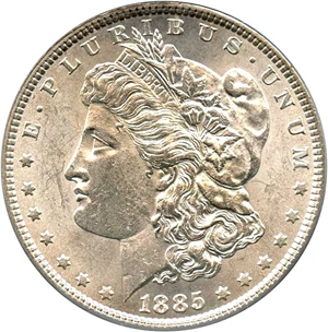 image for: 1885 $1 PCGS MS62 (VAM-1B, Pitted Reverse)