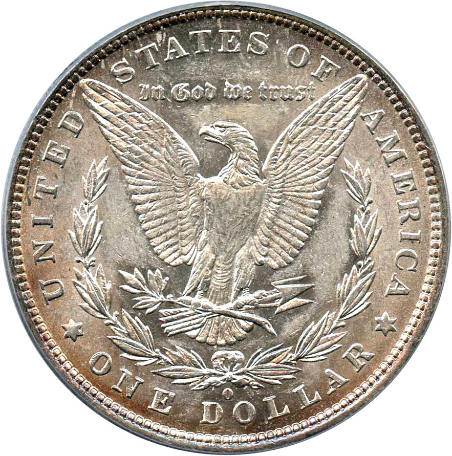 image for: 1881-O $1 PCGS AU58 (VAM-27, Doubled Ear)