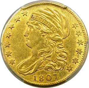 image for: 1807 $5 PCGS XF45 (Bust Facing Left)