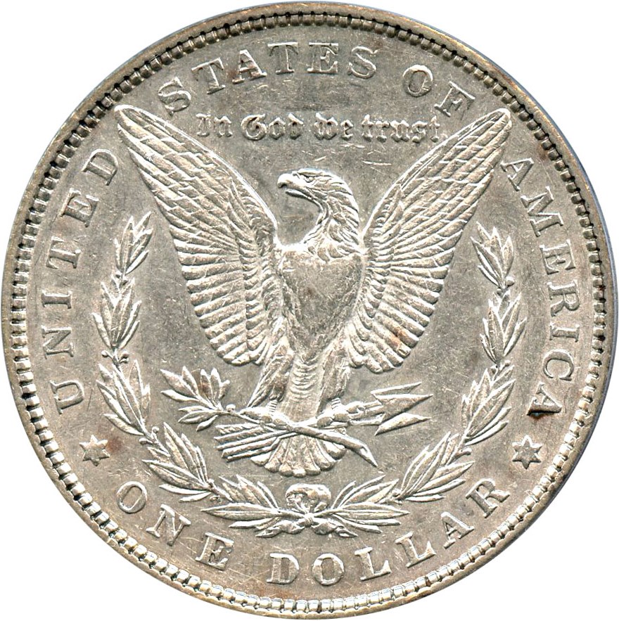 image for: 1884 $1 PCGS AU53 (VAM-5, Doubled Ear)