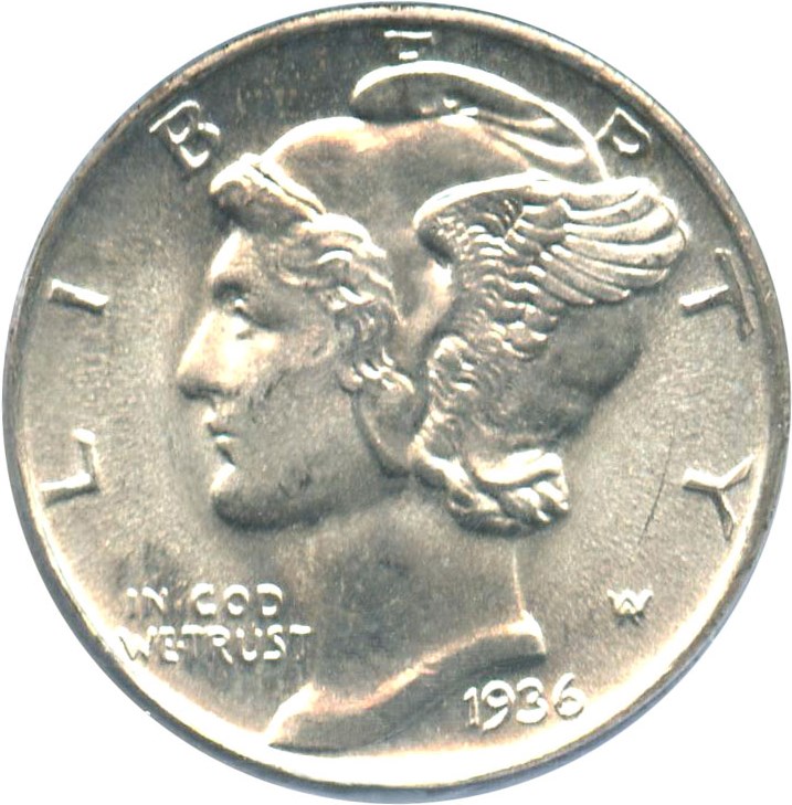 image for: 1936 10c PCGS MS66