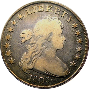 image for: 1803 $1 PCGS/CAC F12 (Small 3)