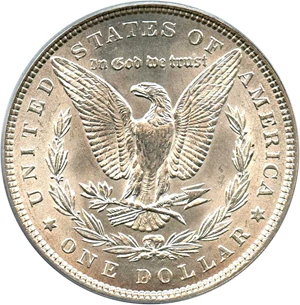 image for: 1885 $1 PCGS MS62 (VAM-1B, Pitted Reverse)