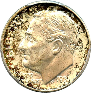 image for: 1951-D 10c PCGS MS66 FB