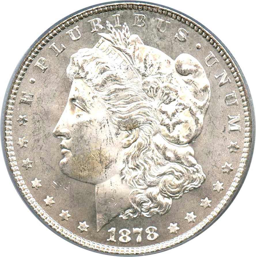 image for: 1878 7TF $1 PCGS MS63 (Reverse of 1878, VAM-70, Doubled RIB)