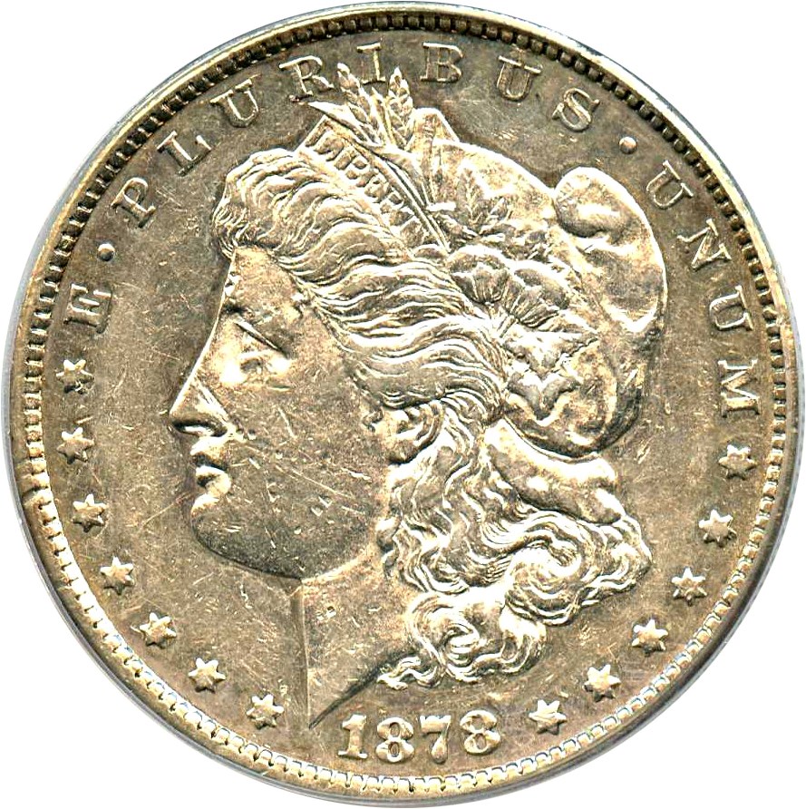 image for: 1878-CC $1 PCGS XF45 (VAM-18, Doubled Leaves)