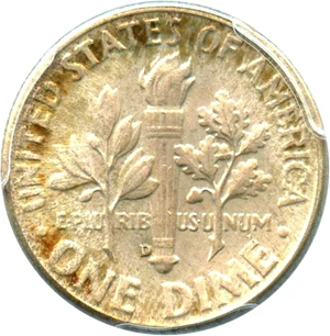 image for: 1949-D 10c PCGS MS66 FB