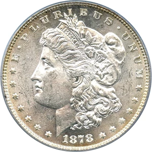 image for: 1878 7TF $1 PCGS MS62 (Reverse of 1878, VAM-171, Tripled R)