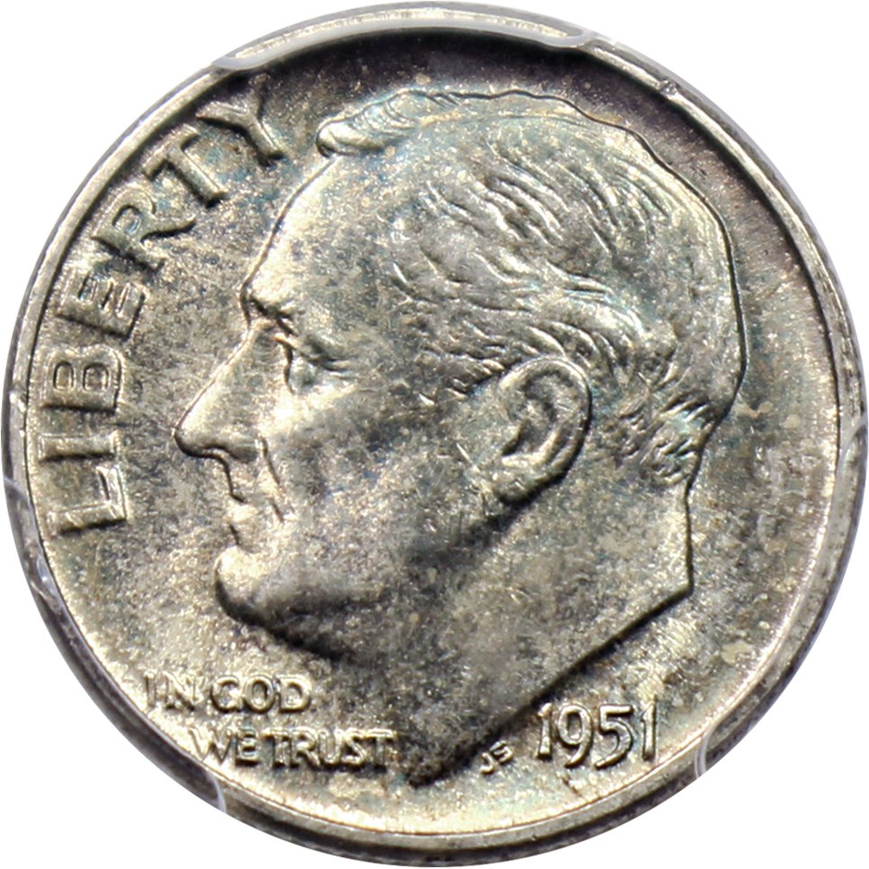 image for: 1951 10c PCGS MS66