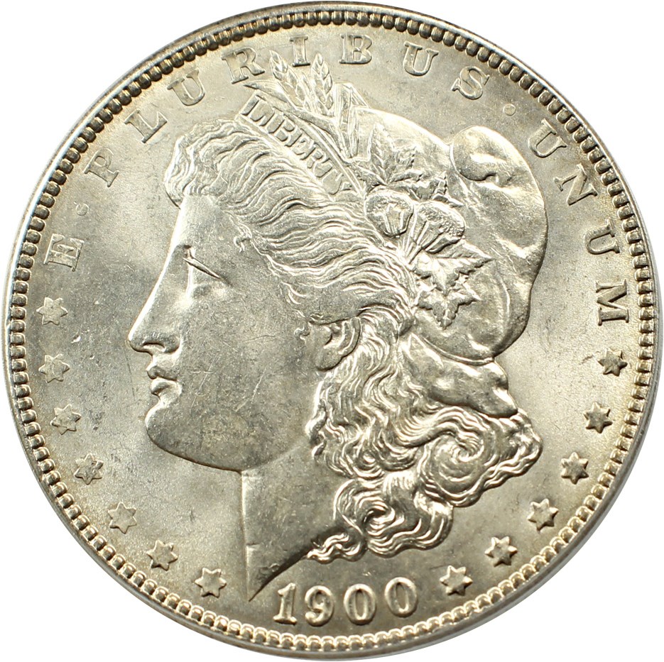 image for: 1900 $1 PCGS MS63 (VAM-16A, Two Olive Rev)