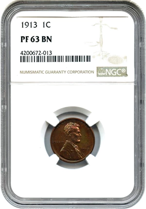 image for: 1913 1c NGC Proof 63 BN