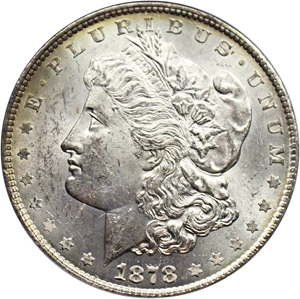 image for: 1878 8TF $1 PCGS/CAC MS62 (VAM-14.10 Cracked Bonnet)
