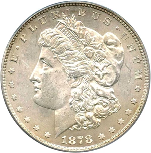 image for: 1878 7TF $1 PCGS/CAC MS63 (Reverse of 1878, VAM-82, Doubled Stars)