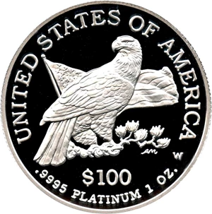 image for: 2003-W Platinum Eagle $100 PCGS Proof 69 DCAM