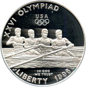 image for: 1996-P Olympic Rowing $1 PCGS Proof 69 DCAM