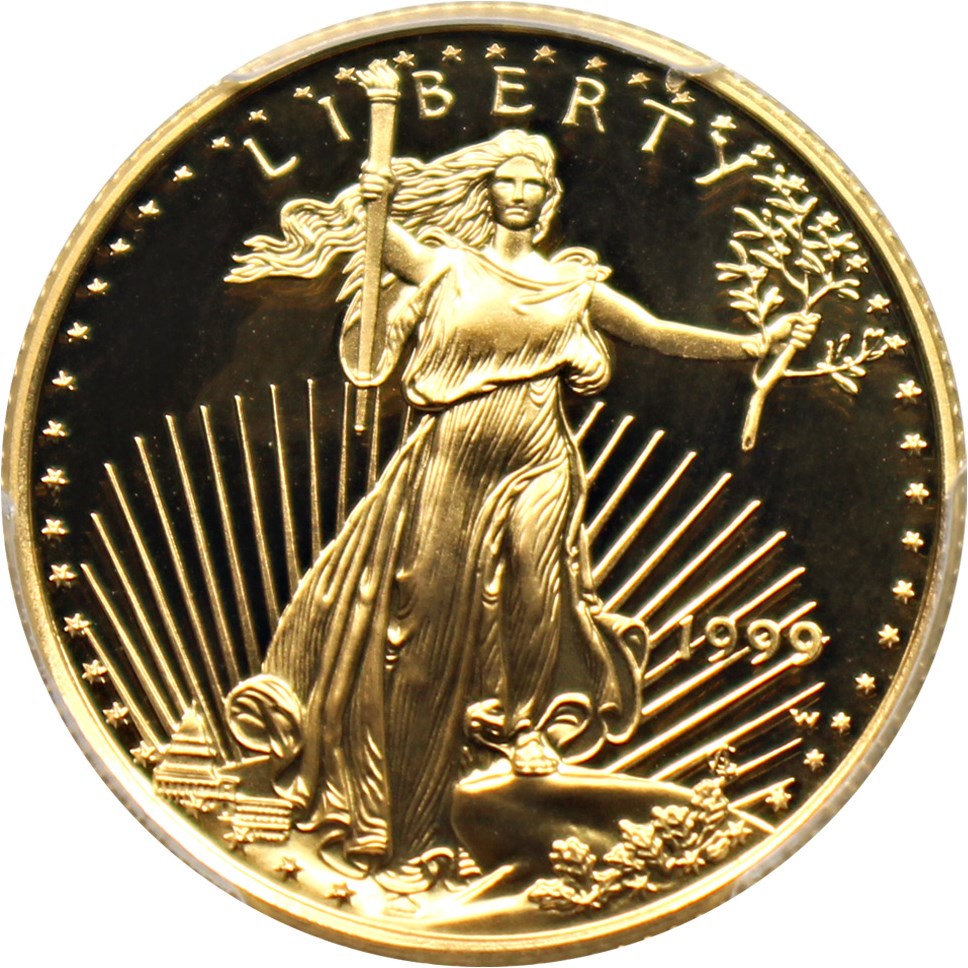 image for: 1999-W Gold Eagle $10 PCGS Proof 69 DCAM