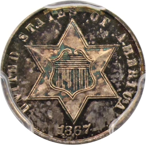 image for: 1867 3cS PCGS Proof 66