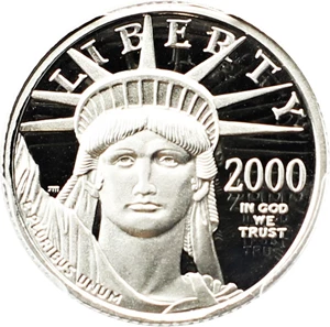 image for: 2000-W Platinum Eagle $10 PCGS Proof 69 DCAM