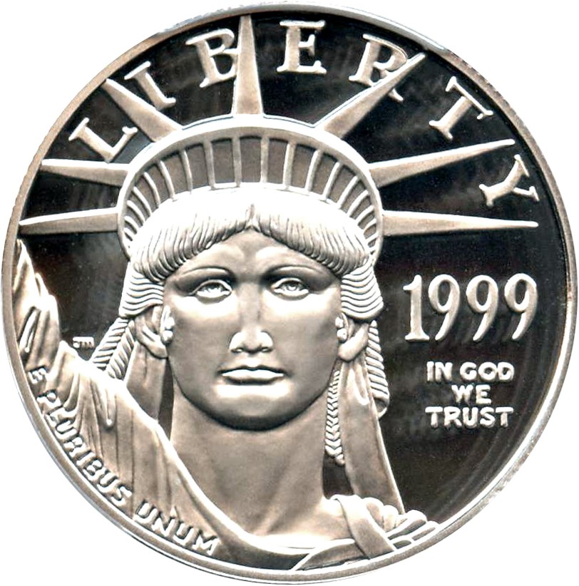 image for: 1999-W Platinum Eagle $100 PCGS Proof 69 DCAM