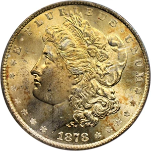 image for: 1878 8TF $1 PCGS/CAC MS64 (VAM-14.1, Alligator Eye)