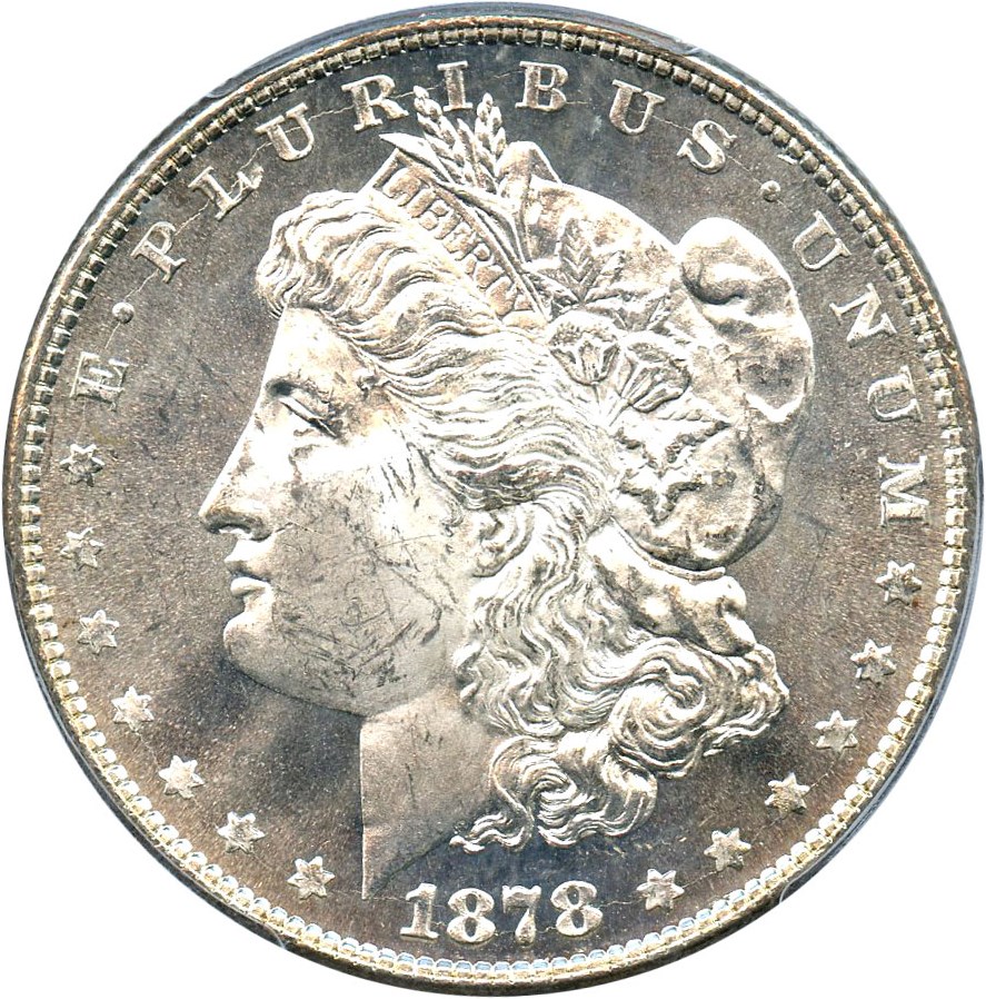 image for: 1878 8TF $1 PCGS/CAC MS64 (VAM-4, Denticle Chip)