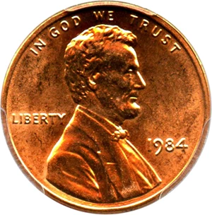 image for: 1984 1c PCGS MS66 RD
