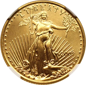 image for: 2001 Gold Eagle $10 NGC MS69