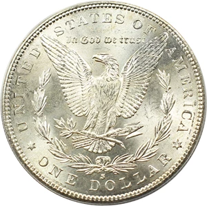 image for: Top 100 VAM: 1885-S $1 PCGS/CAC MS64 (VAM-6, S/S)