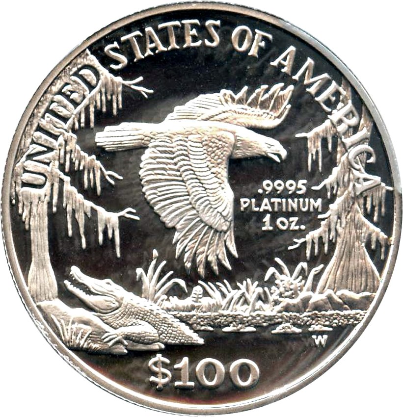 image for: 1999-W Platinum Eagle $100 PCGS Proof 69 DCAM