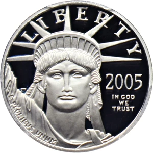image for: 2005-W Platinum Eagle $10 PCGS Proof 69 DCAM