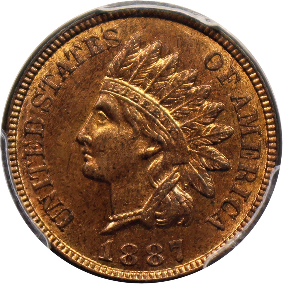 image for: 1887 1c PCGS MS65 RB