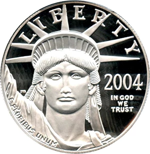 image for: 2004-W Platinum Eagle $100 PCGS Proof 69 DCAM