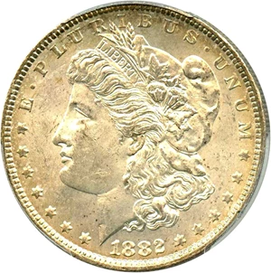 image for: 1882-O/S $1 PCGS MS64 (Weak)