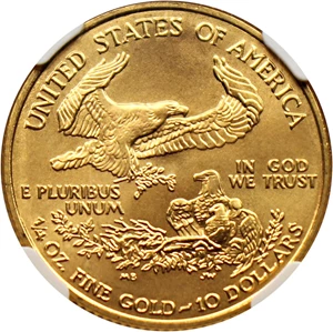 image for: 2001 Gold Eagle $10 NGC MS69