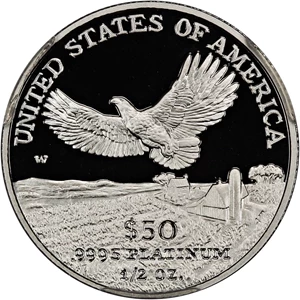 image for: 2000-W Platinum Eagle $50 PCGS Proof 69 DCAM