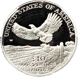 image for: 2000-W Platinum Eagle $10 PCGS Proof 69 DCAM