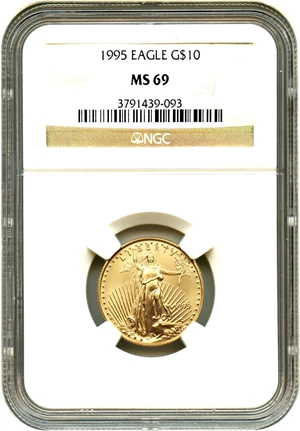 image for: 1995 Gold Eagle $10 NGC MS69