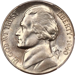 image for: 1940-S 5c PCGS MS65
