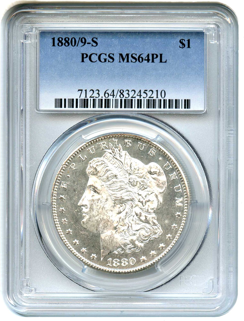 image for: 1880/9-S $1 PCGS MS64 PL