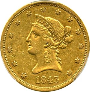 image for: 1843-O $10 PCGS XF40