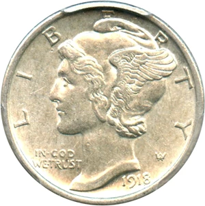 image for: 1918 10c PCGS AU55