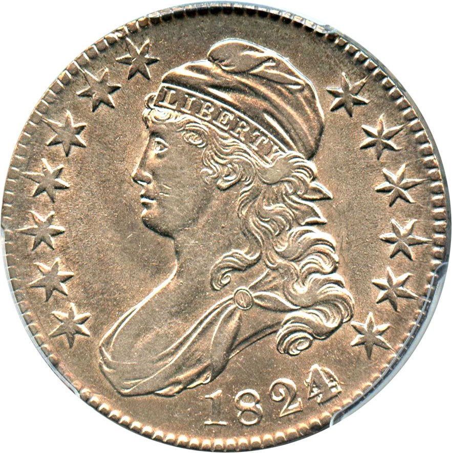 image for: 1824 50c PCGS AU53 (Over Various Dates)