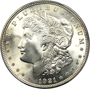 image for: 1921 Morgan $1 PCGS MS67
