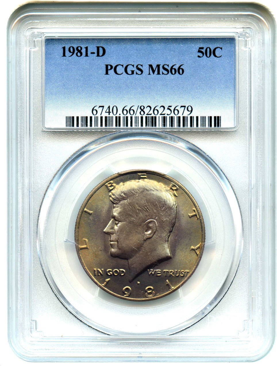 image for: 1981-D 50c PCGS MS66
