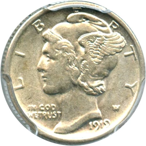 image for: 1919 10c PCGS AU55