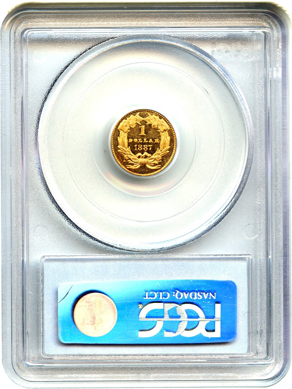 image for: 1887 G$1 PCGS/CAC Proof 63 CAM