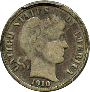 image for: 1910-S 10c PCGS VG-10