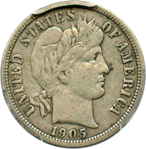 image for: 1905-O 10c PCGS VF30