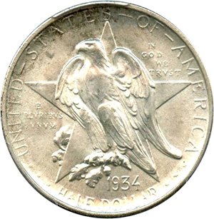 image for: 1934 Texas 50c PCGS MS67
